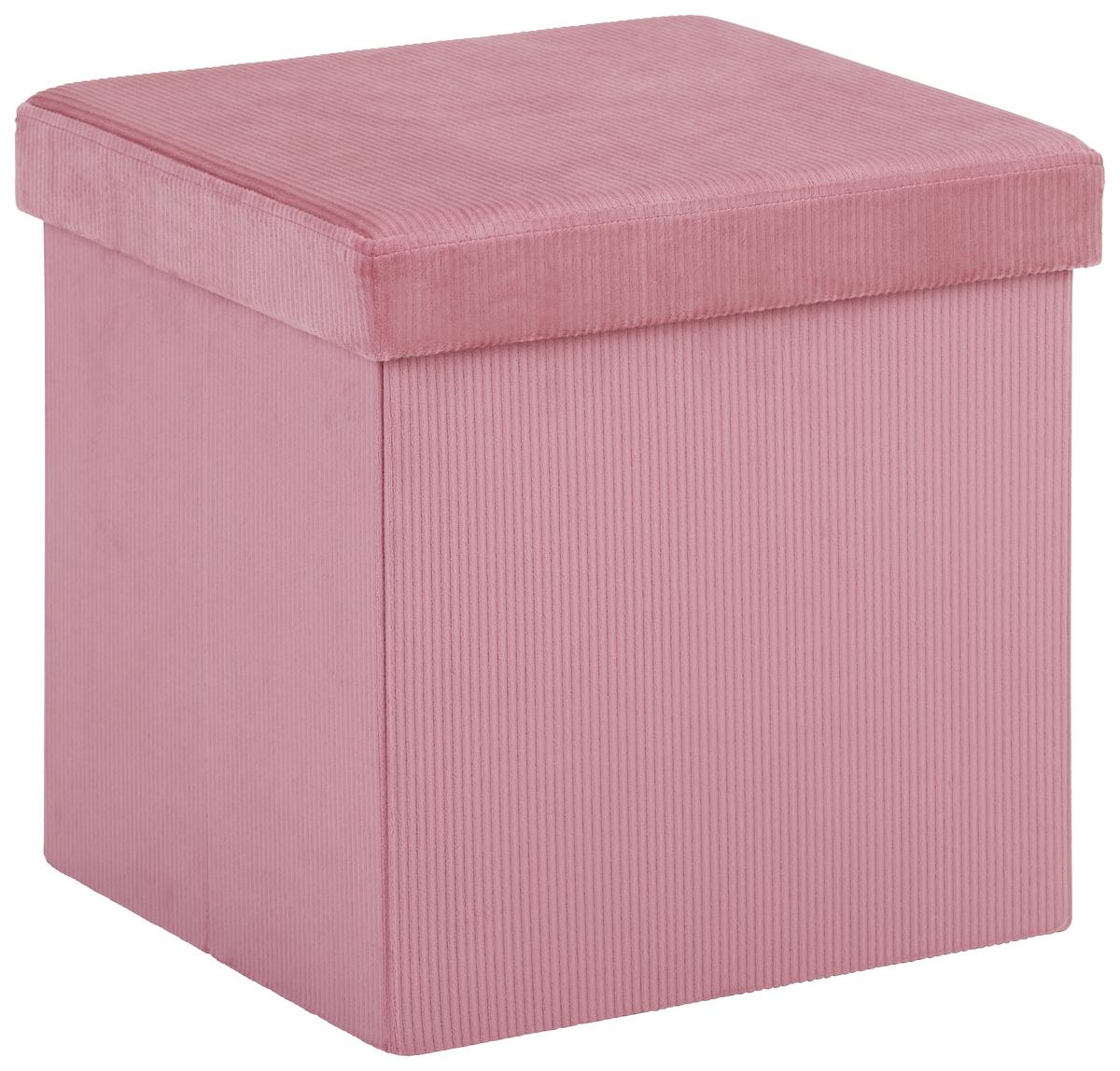 SEDACÍ BOX CORD - starorůžová, textil (38/38/38cm) - Mömax