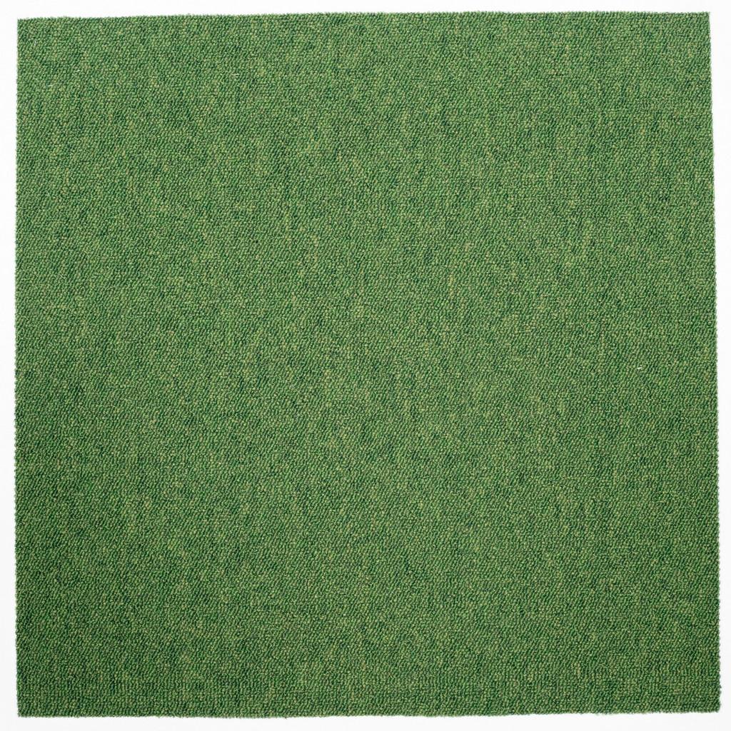 Teppichfliese Grün Mustang 50x50 cm Florhöhe 3 mm
