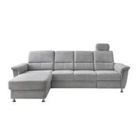 Ecksofa Mit Relaxfunktion Parole Silberfarben Chenille - Chromfarben/Silberfarben, KONVENTIONELL, Textil (165/292cm) - Livetastic