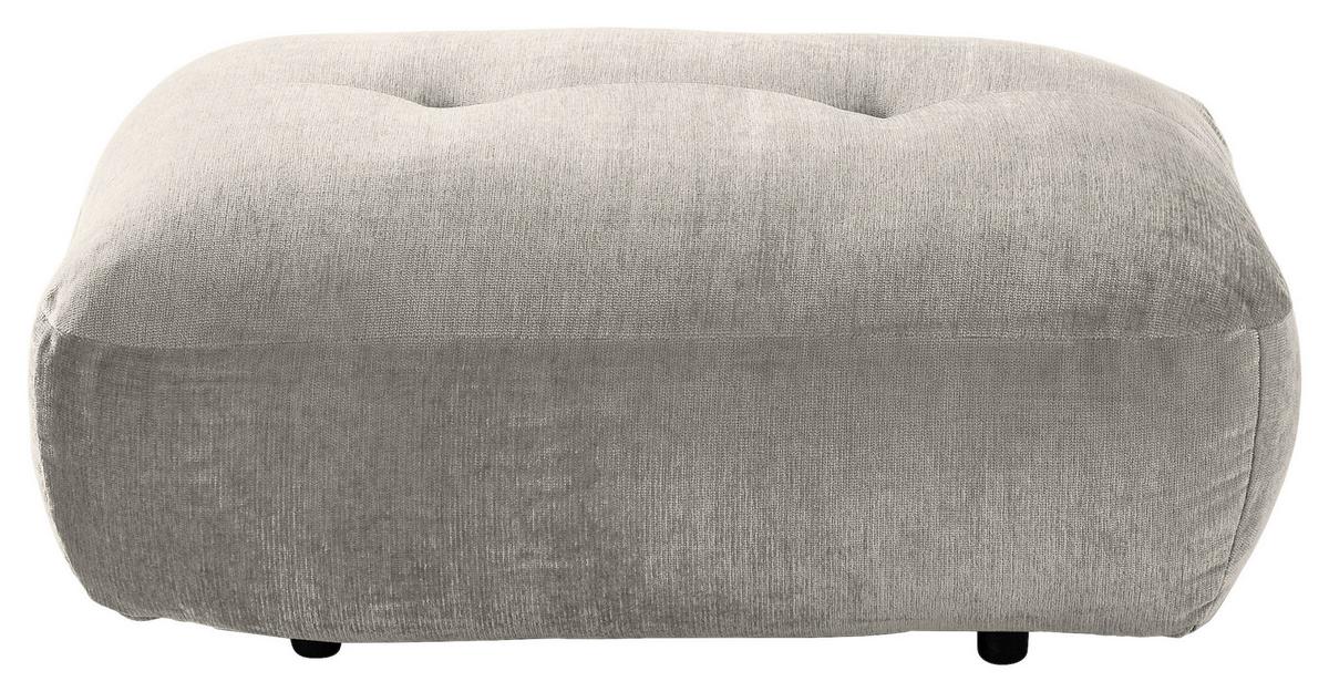Hocker Fluffy, Silberfarben B: 112 Cm - Silberfarben/Schwarz, MODERN, Textil (112/46/65cm) - Trendmanufaktur