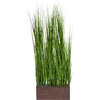 Kunstpflanze Gräser Braun/Grün, 85 cm - Braun/Grün, Design, Kunststoff (85cm) - P & B