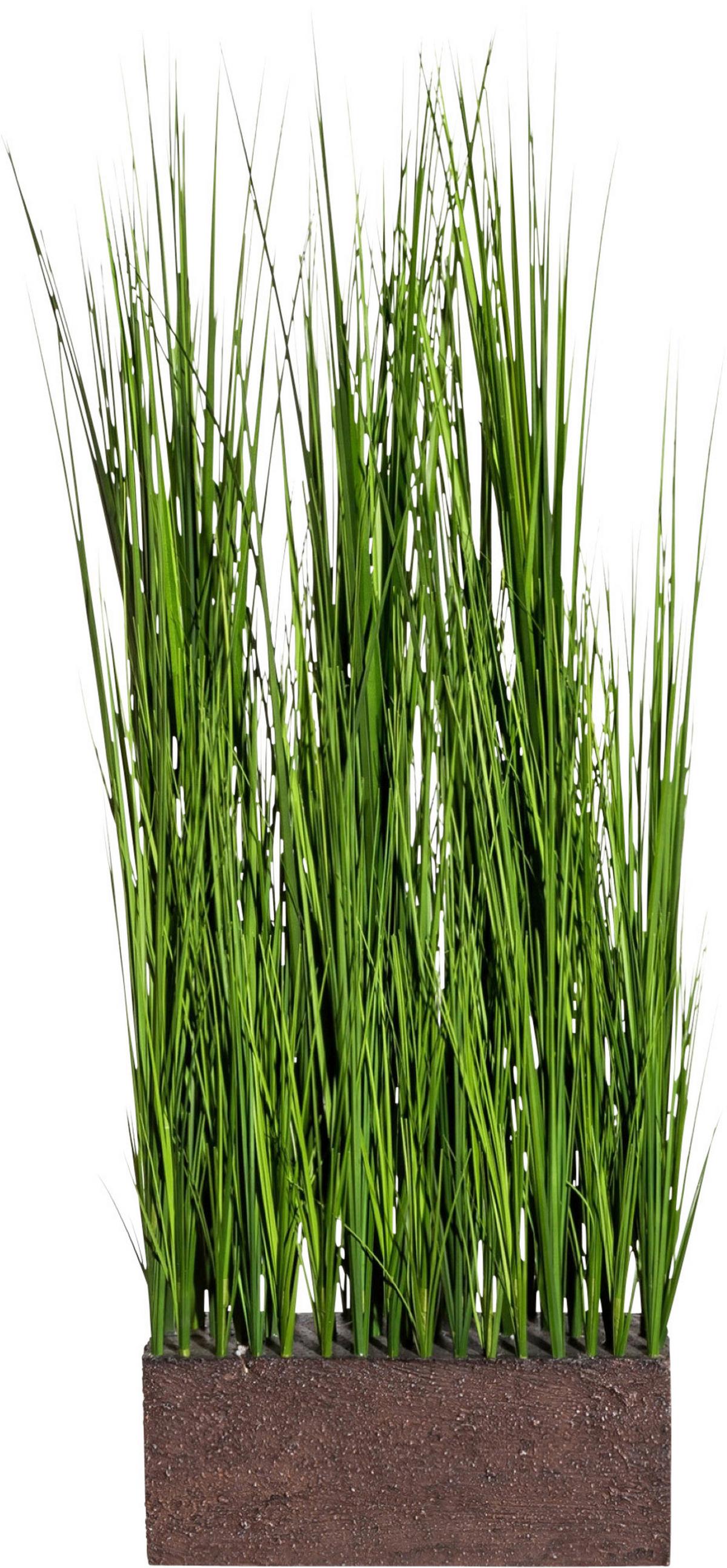 Kunstpflanze Gräser Braun/Grün, 85 cm - Braun/Grün, Design, Kunststoff (85cm) - P & B