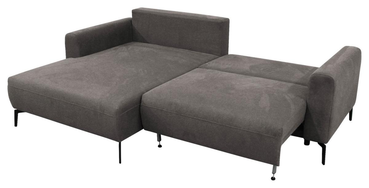 Ecksofa Prince Braun S: 163x240 Cm - Schwarz/Braun, Design, Textil (163/240cm) - MID.YOU