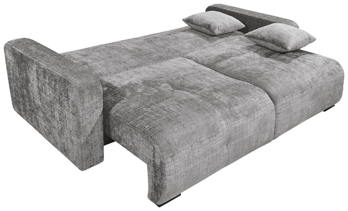 Schlafsofa Bullet Grau B: 235 Cm - Schwarz/Grau, KONVENTIONELL, Textil (235/88/120cm) - MID.YOU
