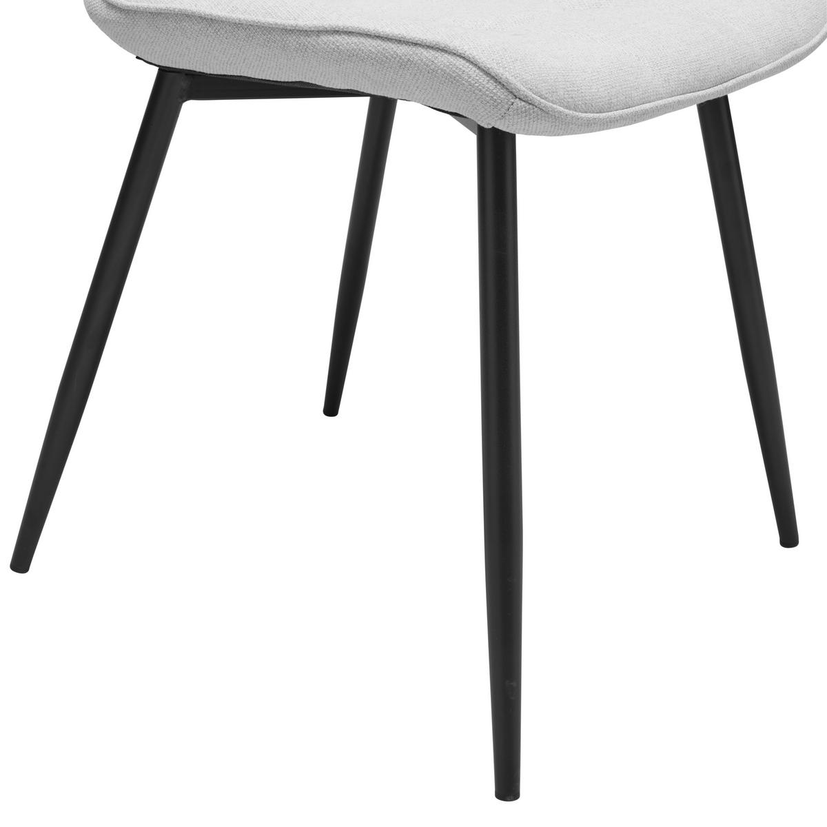 Stuhl Leana - Hellgrau/Schwarz, LIFESTYLE, Holz/Textil (47/82/59cm) - Livetastic