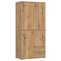 Kleiderschrank Zapato Eichefarben B: 92cm - Eiche Artisan, MODERN, Holzwerkstoff (92/199,9/55cm)