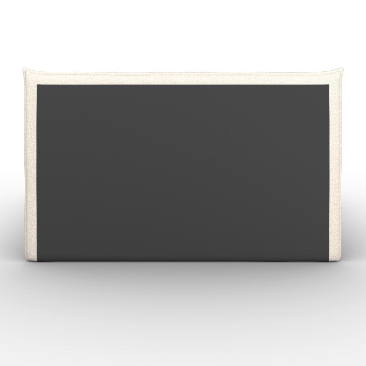 Čalouněná postel ALBA 180x200 cm, béžová - černá/přírodní barvy, Moderní, dřevo/textil (180/200cm) - Bessagi Home