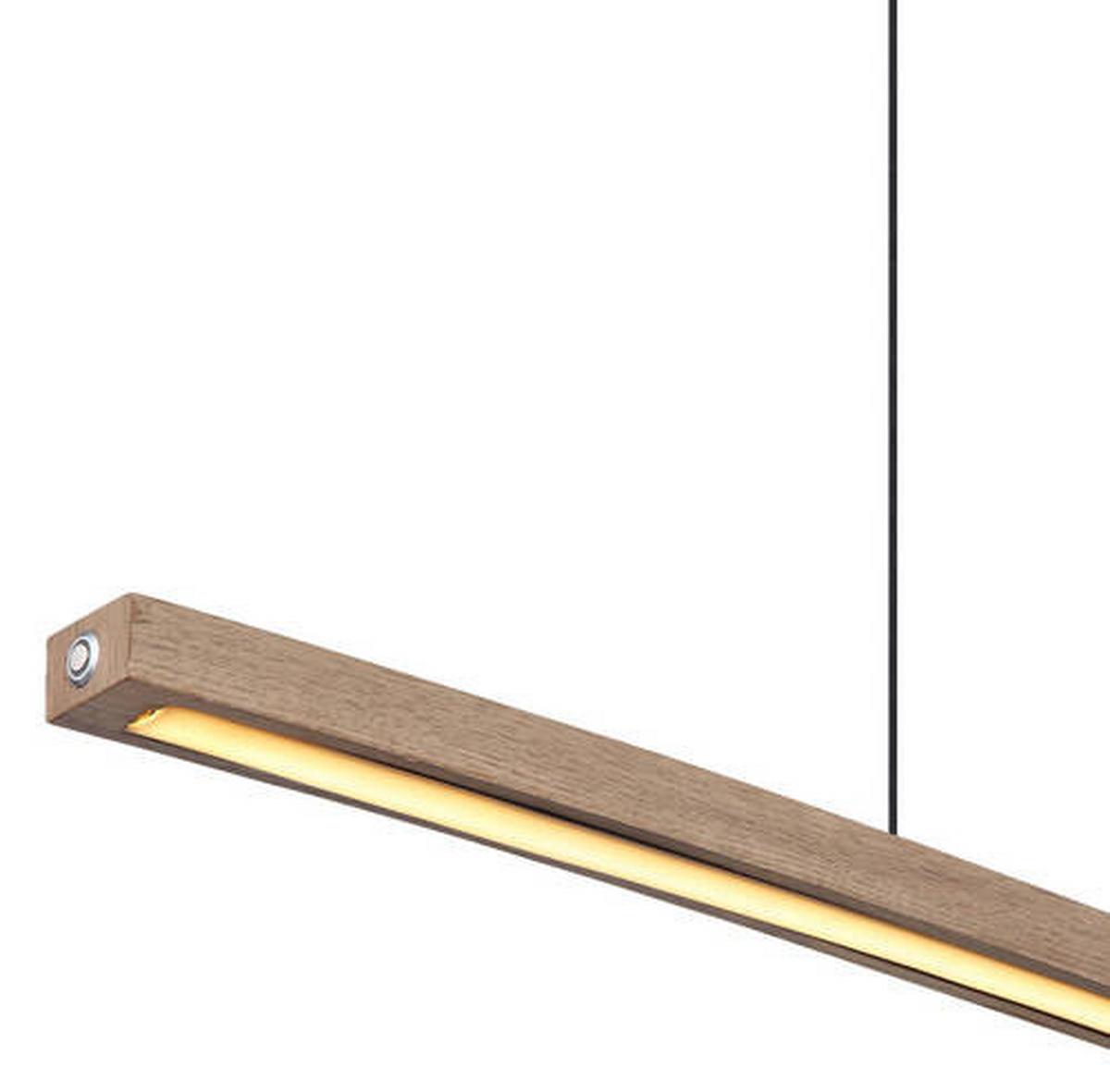 LED-Hängeleuchte 416080wh2 - Dunkelbraun/Opal, KONVENTIONELL, Holzwerkstoff/Kunststoff (100/7/120cm) - Globo
