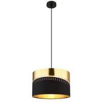 Hängeleuchte 54046h - Goldfarben/Schwarz, KONVENTIONELL, Kunststoff/Textil (35/120cm) - Globo