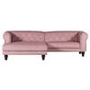 Ecksofa Jonte Rosa S: 160x260 cm - Dunkelbraun/Rosa, Design, Textil (160/260cm) - MID.YOU