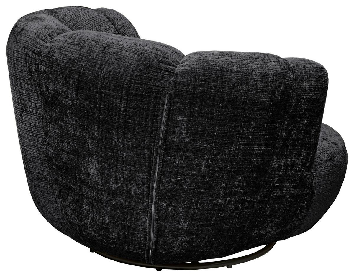 Sessel Muriel Schwarz B: 101 cm - Schwarz, KONVENTIONELL, Textil (101/69/107cm) - MID.YOU