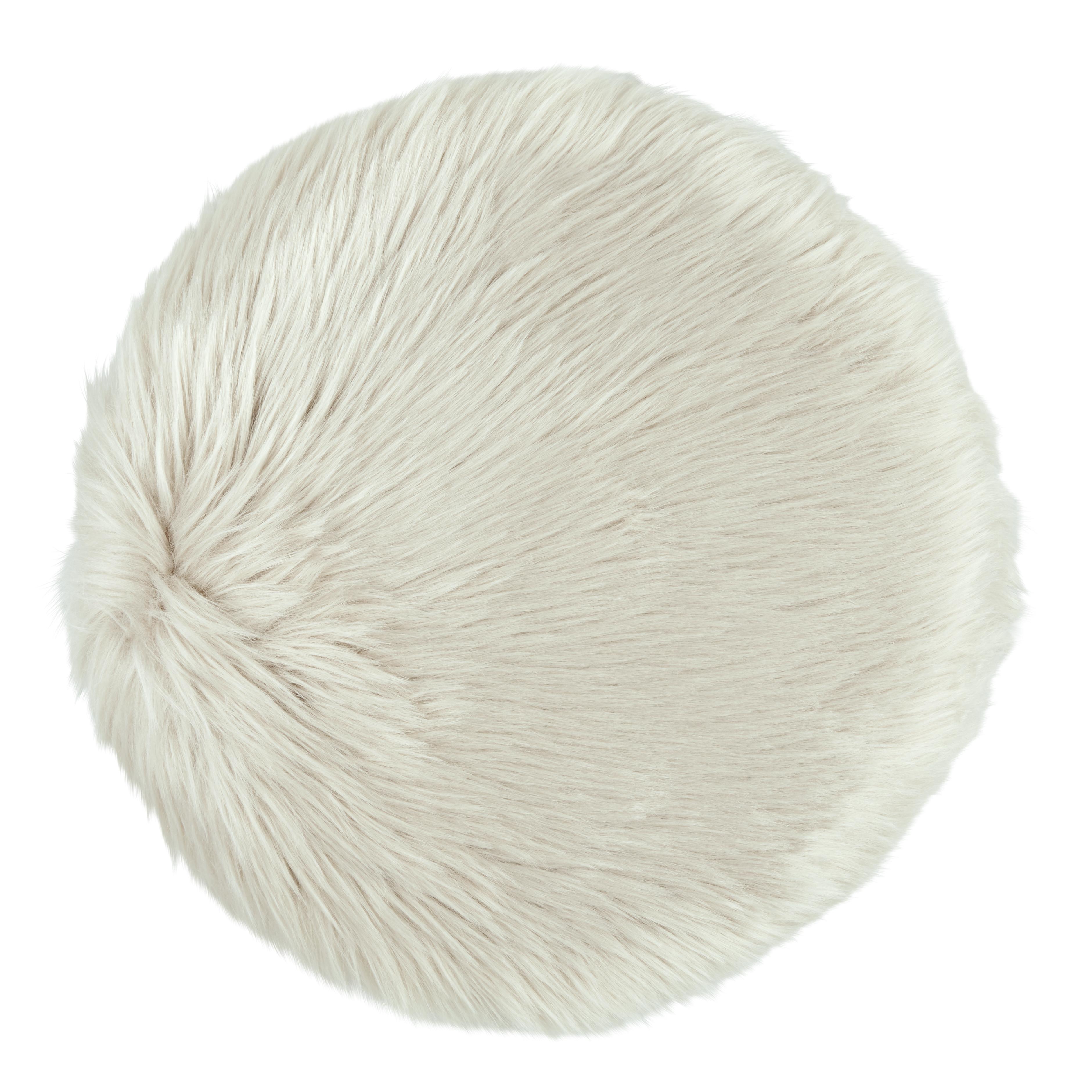 Sitzkissen Renate Ø 40 cm - Silberfarben, KONVENTIONELL, Textil (40cm) - Ombra