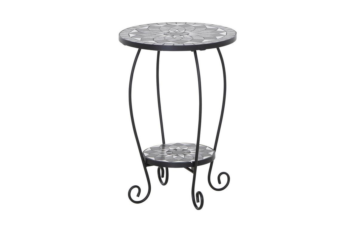 Blumenständer J53794 - Schwarz, KONVENTIONELL, Keramik/Metall (41/41/59cm) - Siena Garden