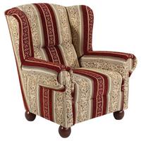 Ohrensessel mit Armlehnen Monarch Rot - Dunkelbraun/Rot, KONVENTIONELL, Textil (93/103/87cm) - Max Winzer
