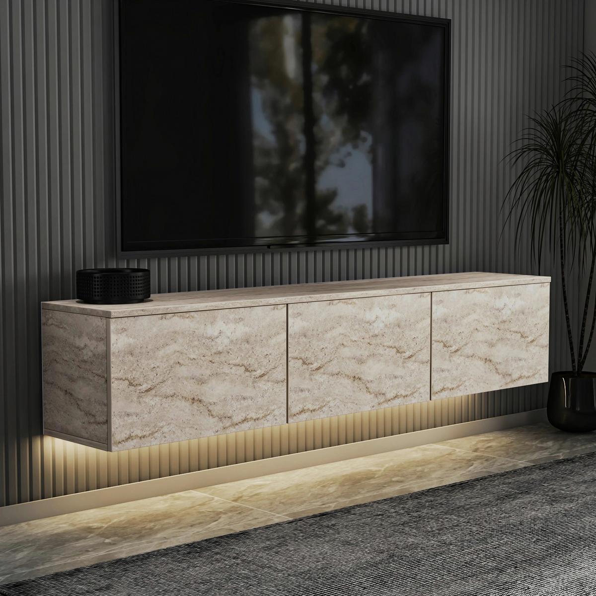 LOWBOARD Neon Elfenbein B: 160cm - Elfenbein, Design, Holzwerkstoff (160/35/32cm) - MID.YOU