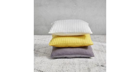 Zierkissen Sieglinde 43x43 cm Polyester Creme mit Zipp - Creme, ROMANTIK / LANDHAUS, Textil (43/43cm) - James Wood