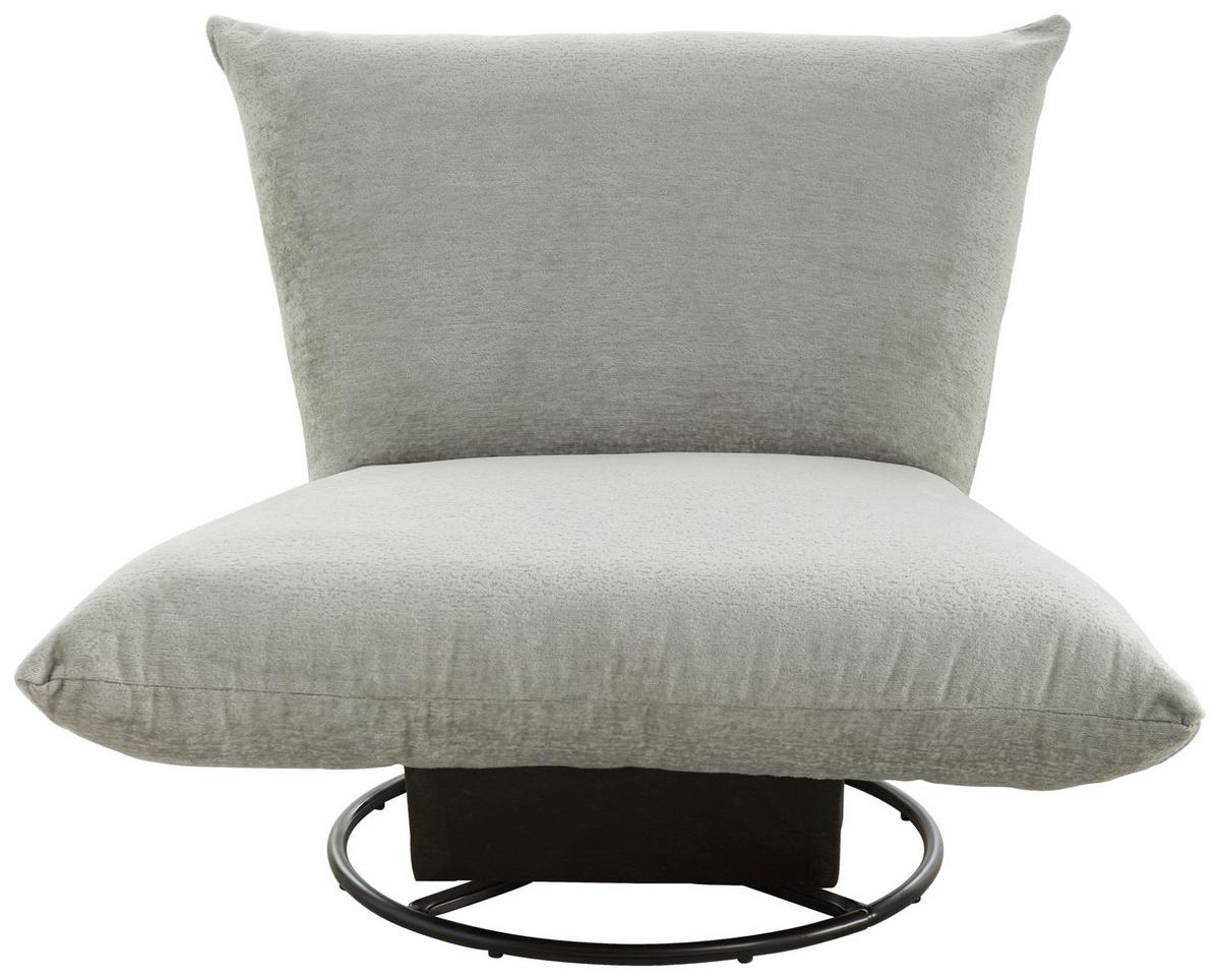 Relaxsessel Cremona Polyester Grau - Schwarz/Grau, Design, Textil (100/78/96cm) - Livetastic