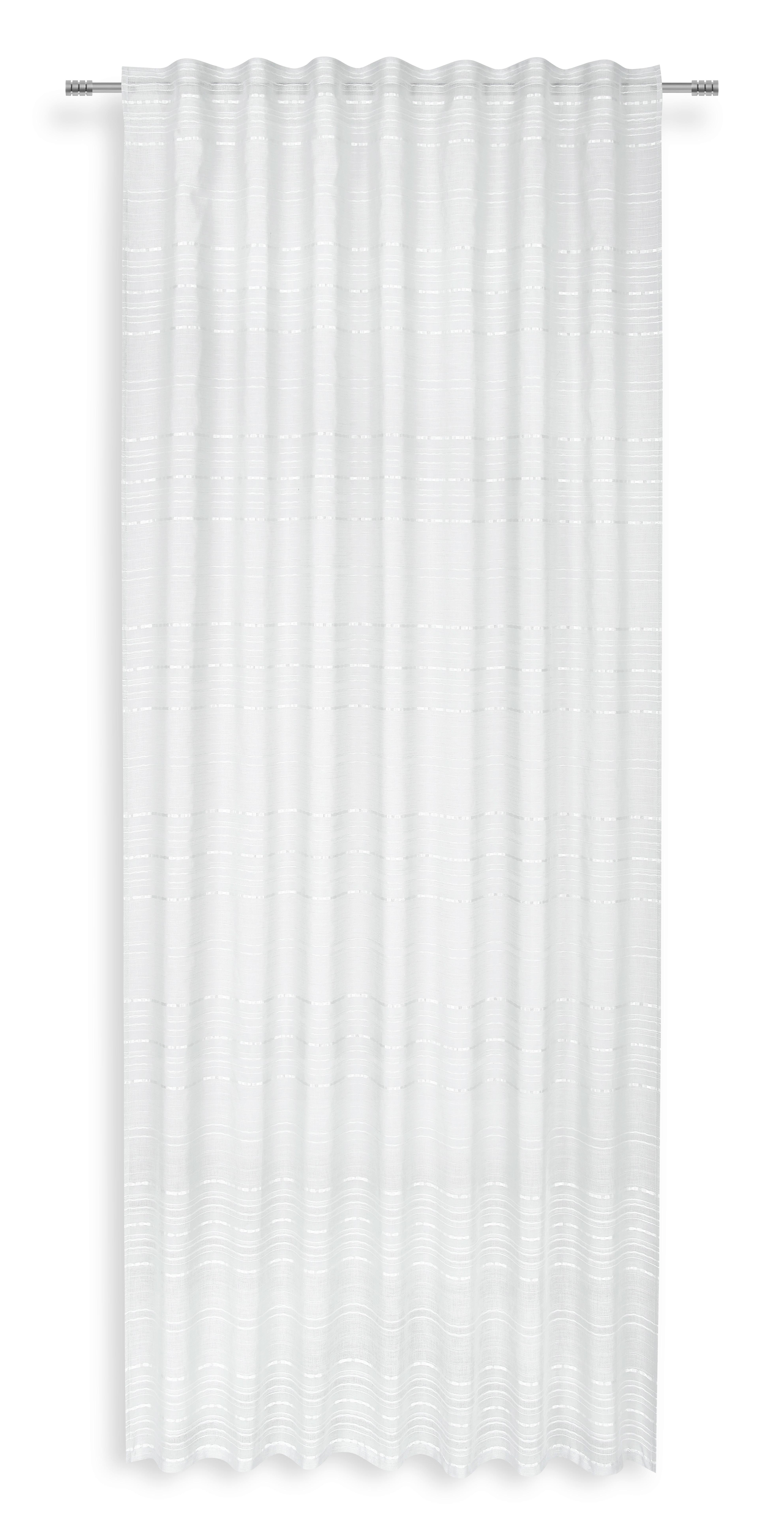 Készfüggöny Alina - Fehér, modern, Textil (140/245cm) - Luca Bessoni