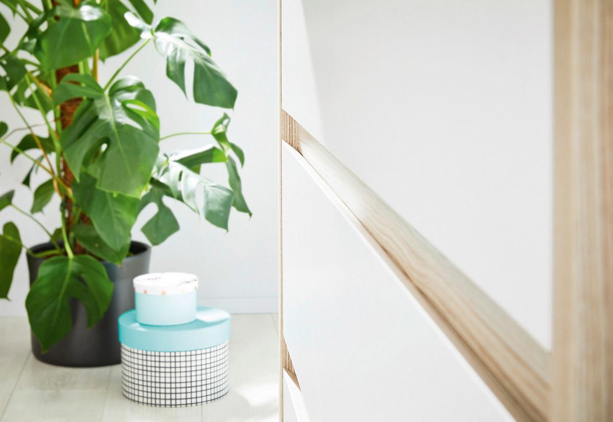 Babyzimmer 090065b Flow - Eschefarben/Weiß, Design, Holzwerkstoff (145/75/85cm) - Pinolino