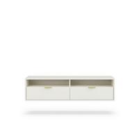 Lowboard Calmo Weiß B: 140 Cm - Weiß, Design, Holzwerkstoff (140/35/33cm) - Livetastic