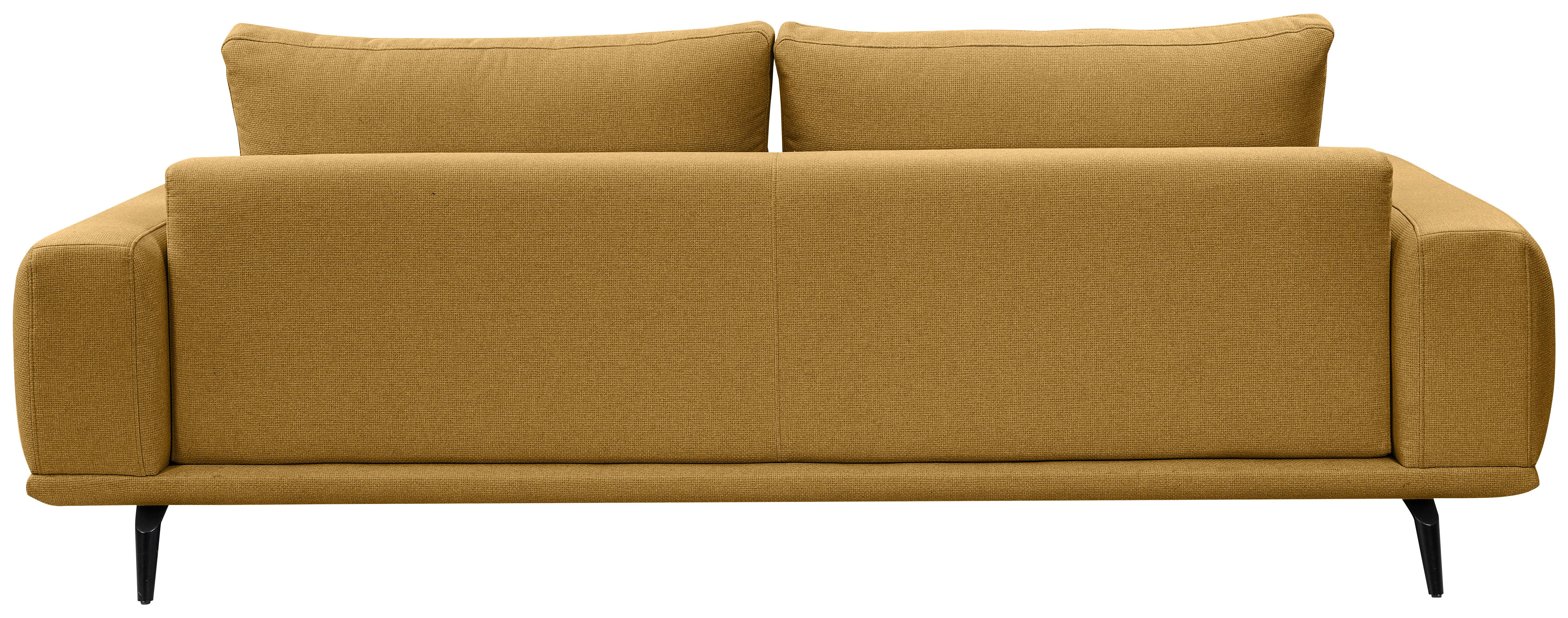 3-Sitzer-Sofa Selene Gelb, B: 242 cm - Gelb/Schwarz, MODERN, Textil (242/89/115cm) - MID.YOU