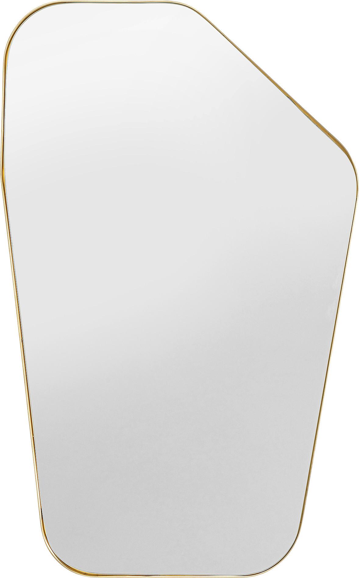 Wandspiegel Shape Brass Klein - Transparent/Messingfarben, Trend, Glas/Metall (64/95/3cm) - Kare-Design
