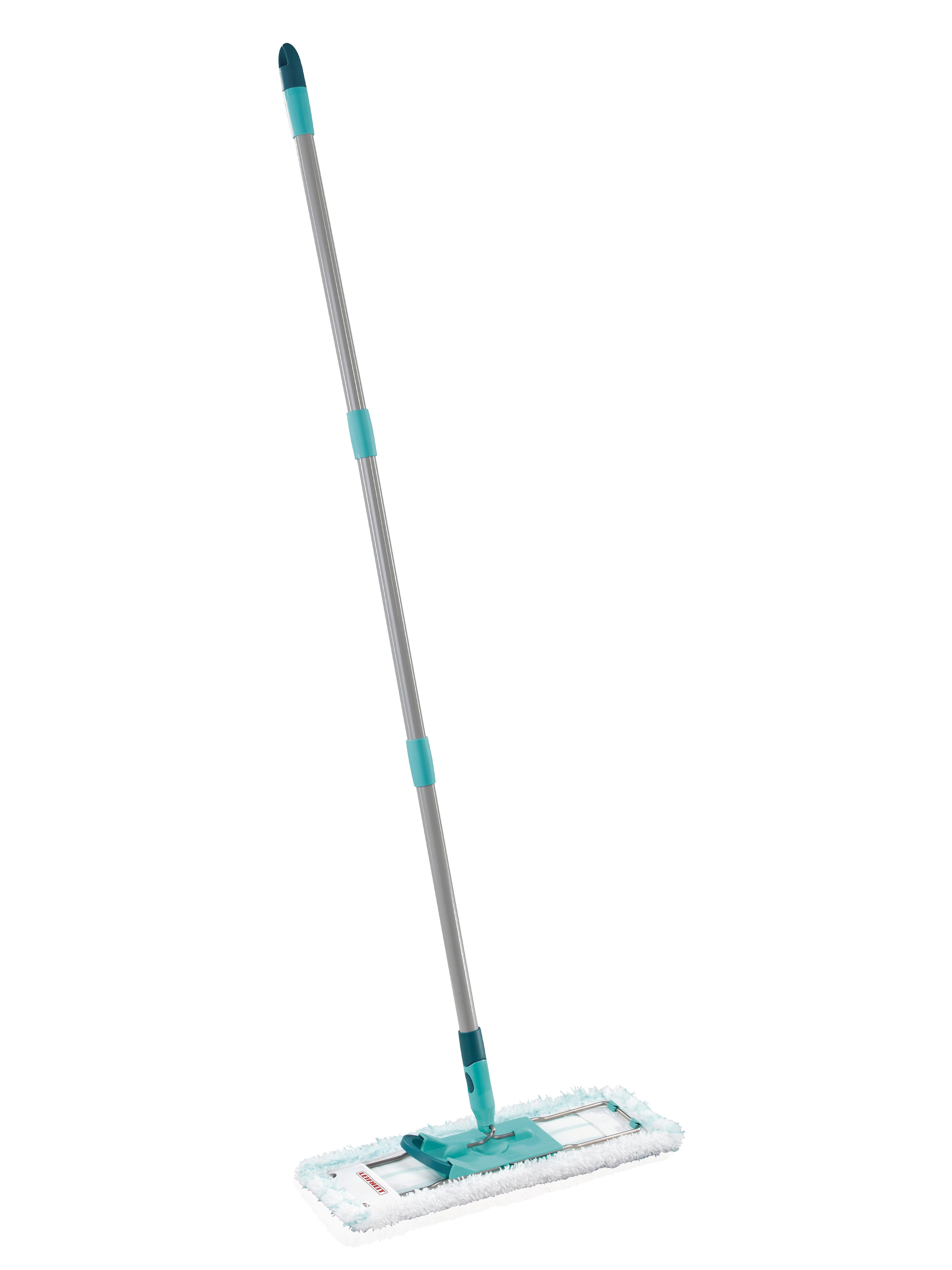 Leifheit Bodenwischer Profi mit Teleskopstiel - Türkis/Silberfarben, Basics, Kunststoff/Textil (42/146/15cm) - Leifheit