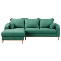 Ecksofa Beata Mintgrün S: 150x230 cm - Wengefarben/Mintgrün, Design, Textil (150/230cm) - Livetastic