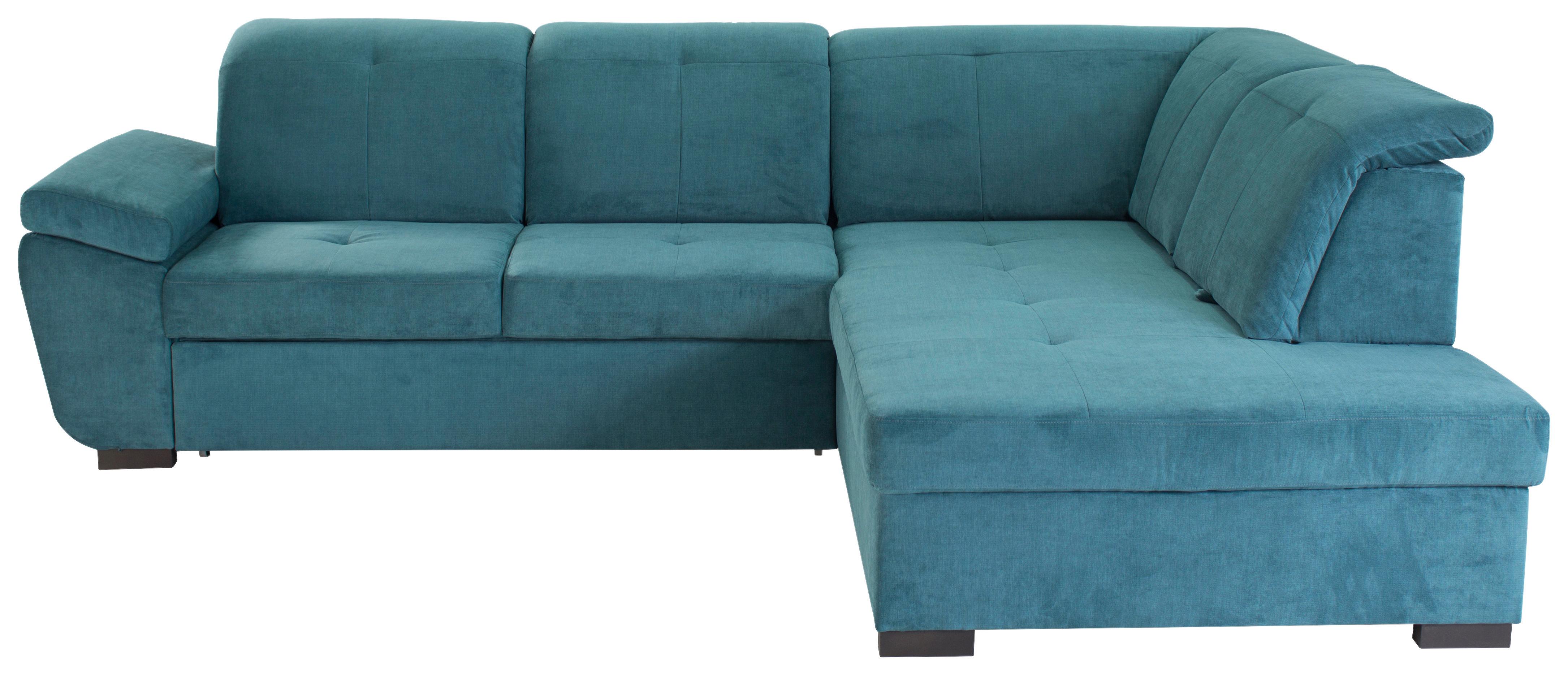 Sarokgarnitúra Vince - kék, Design, textil (280/202cm)