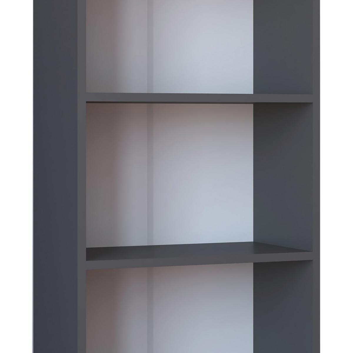 Regál Dilos š: 56 cm, antracitový - antracitová, Modern, kompozitné drevo (56/114/30cm) - MID.YOU