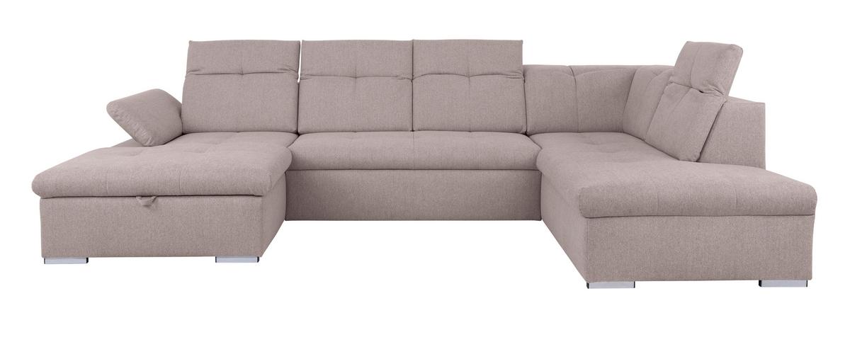 Wohnlandschaft Ramzes Taupe U: 173x328x215 cm - Taupe/Grau, Design, Textil (173/328/215cm) - MID.YOU