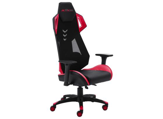 Gamingstuhl Space Racer Schwarz/Rot - Rot/Schwarz, MODERN, Kunststoff/Metall (69/129-134/64cm) - mcRacing Gamingstuhl Space Racer Schwarz/Rot - Rot/Schwarz, MODERN, Kunststoff/Metall (69/129-134/64cm) - mcRacing