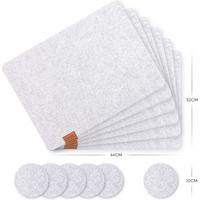 Tischset Luana Rose - Grau, Basics, Textil (44/32/0,5cm)