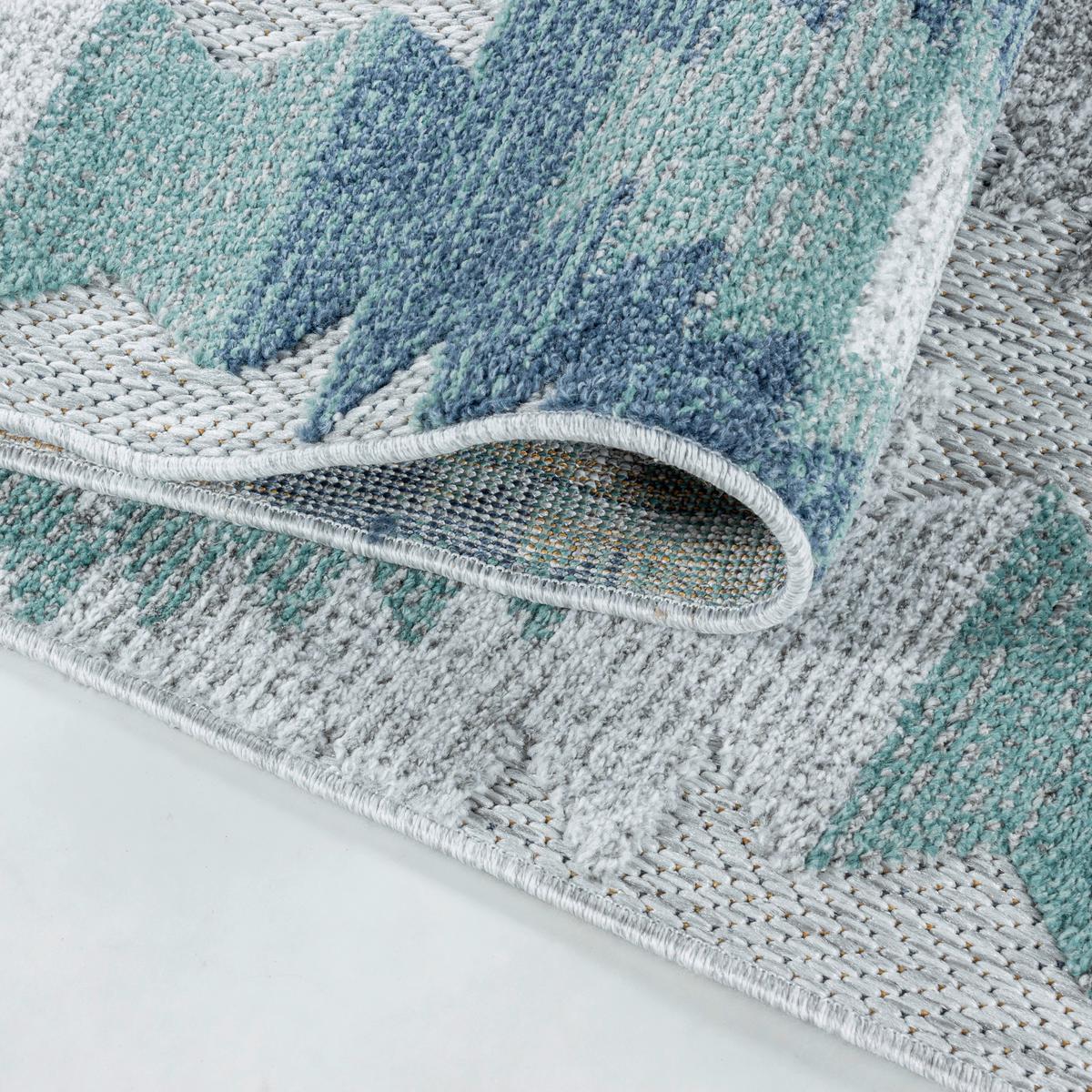 Flachwebteppich Bahama - Blau, Design, Textil (200/290cm) - Novel