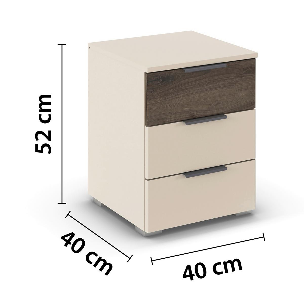 Nachtkästchen Champagner Sajo-Extra - Champagner, Trend, Holzwerkstoff (40/52/40cm)