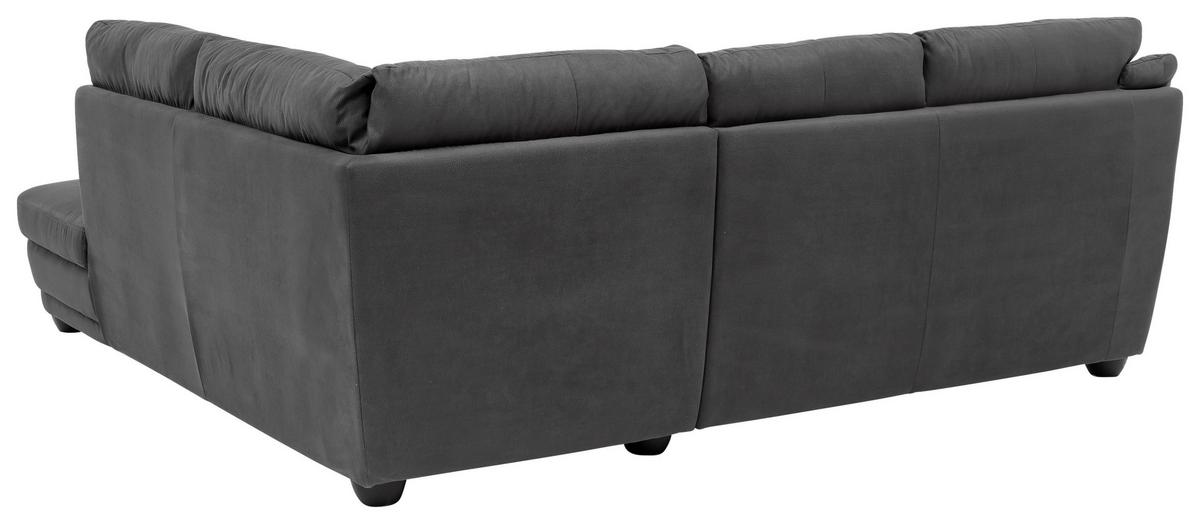 Ecksofa Nebolo Dunkelgrau Mikrofaser - Dunkelgrau, Design, Textil (245/225cm) - Livetastic