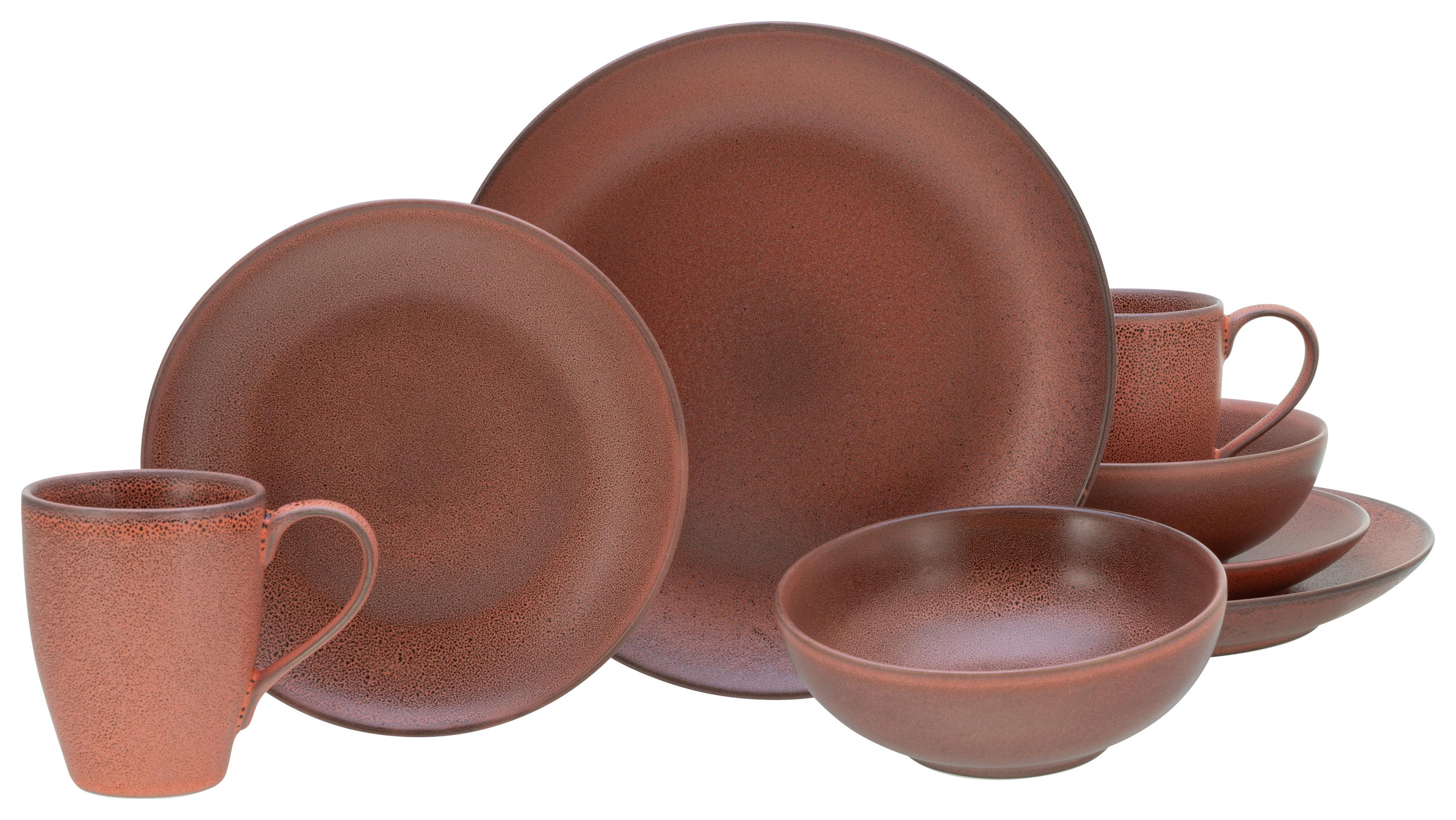 Kombiservice Sierra Nevada Fuego 8-teilig - Rotbraun, Basics, Keramik - Creatable