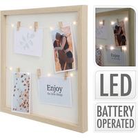 Led-es Képkeret Kb. 38/38/3cm - natúr színű, Basics, műanyag (38/38/3cm)