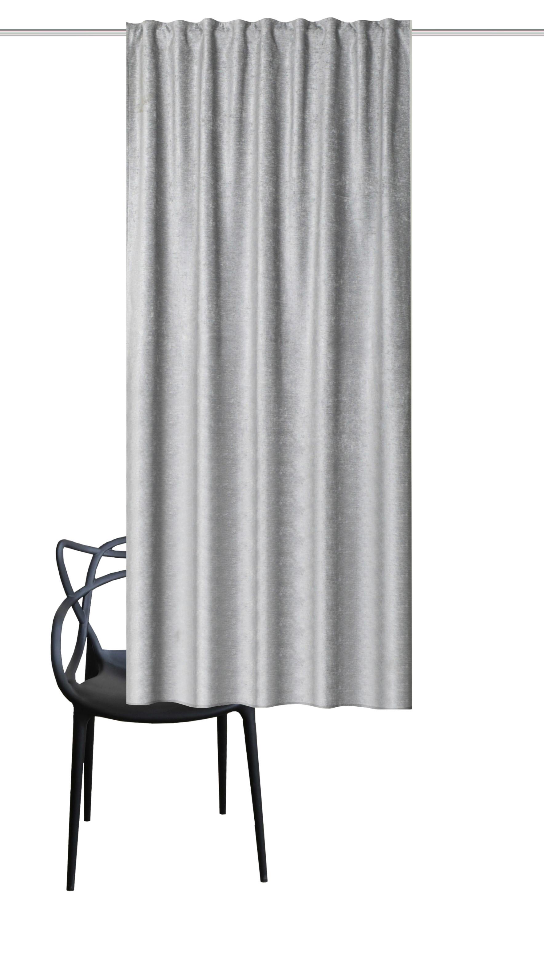 Fertigvorhang Thermo - Grau, Basics, Textil (135/175cm)