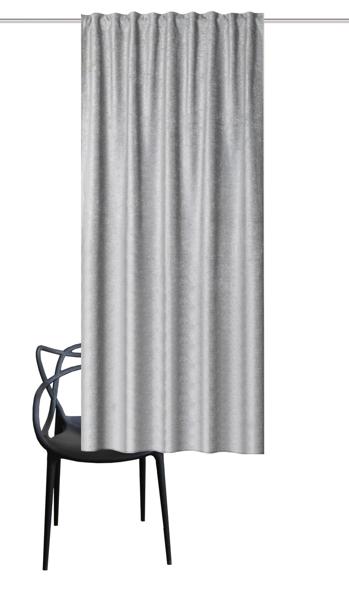 Fertigvorhang Thermo - Grau, Basics, Textil (135/175cm)