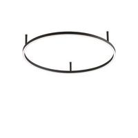 LED-Deckenleuchte Oracle Slim Schwarz D: 70 cm - Schwarz, Design, Kunststoff/Metall (70/7cm) - Ideal Lux