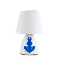 Kindertischleuchte 4968/L - Blau/Weiß, Design, Textil/Metall (13/19cm)