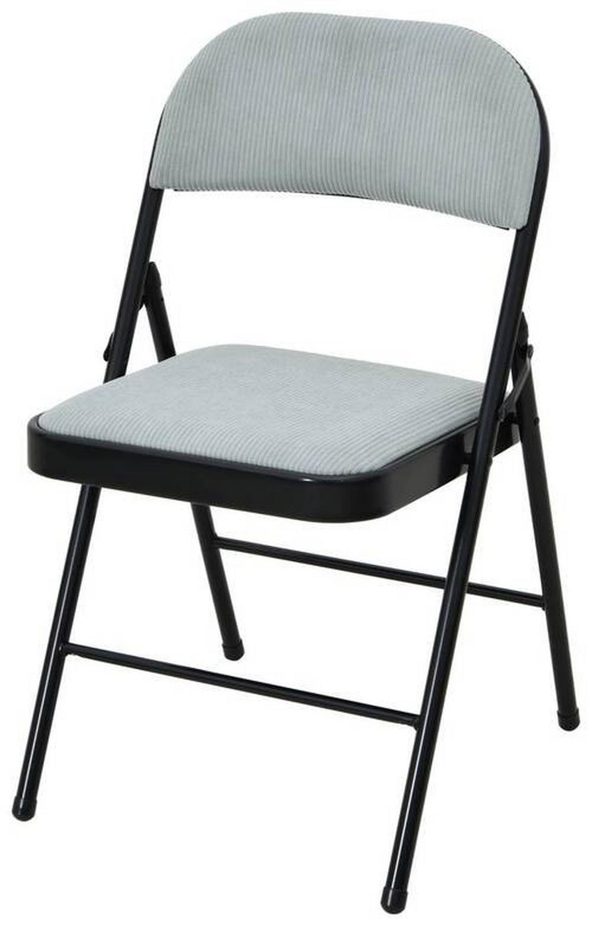 Klappstuhl Walter - Schwarz/Grün, MODERN, Textil/Metall (46,5/79/49cm)