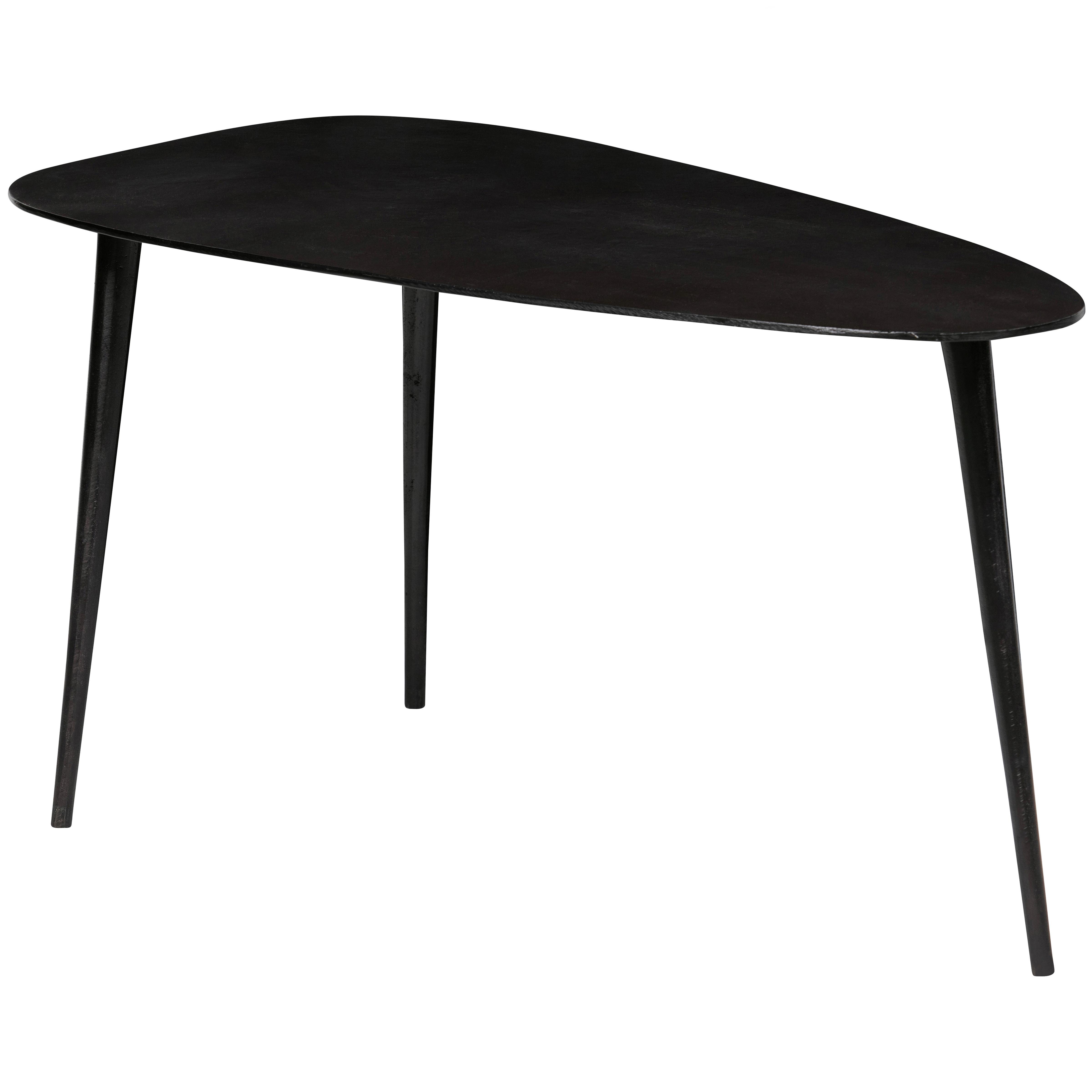Beistelltischset Triangle Schwarz 2-teilig - Schwarz, Design, Metall - Livetastic