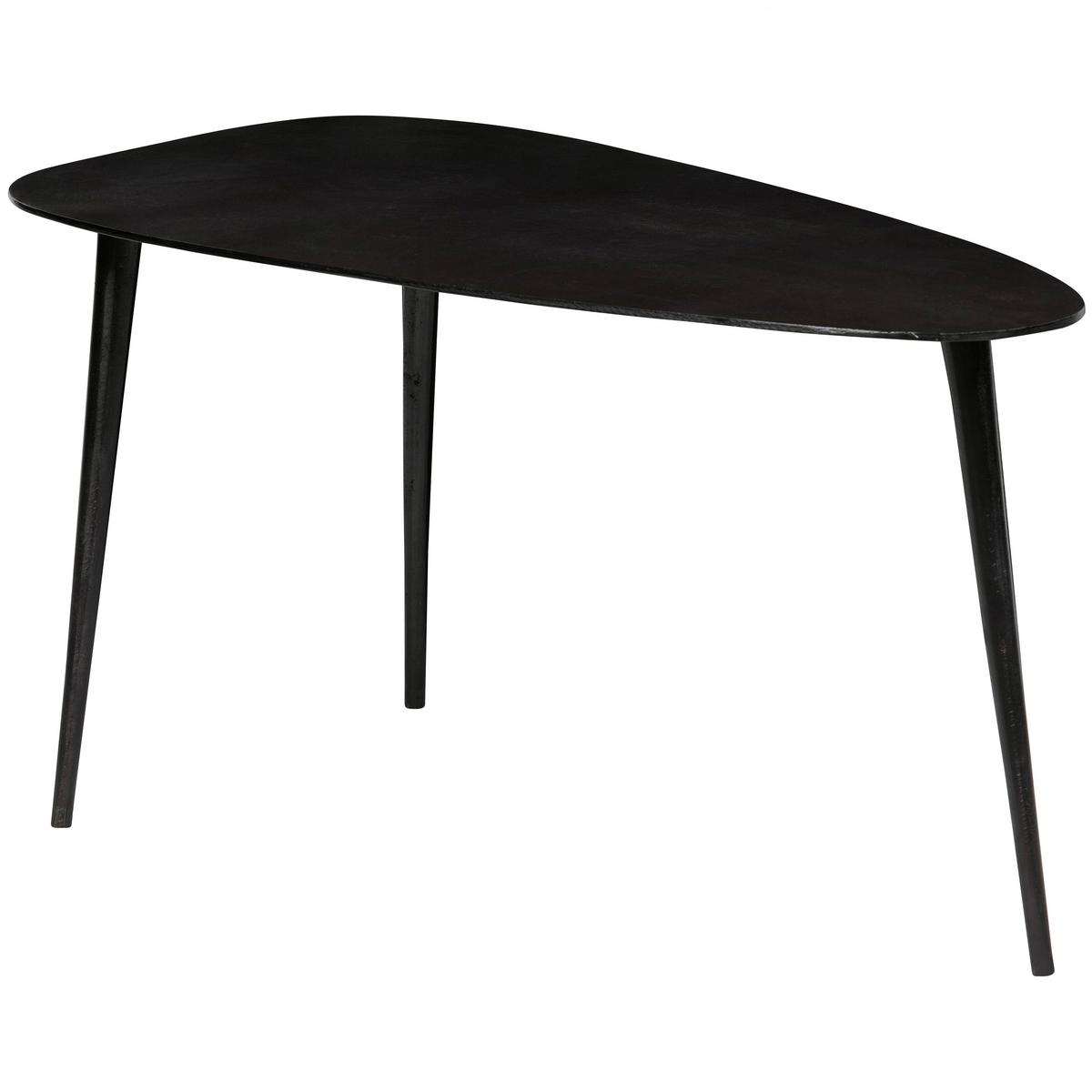 Beistelltischset Triangle Schwarz 2-teilig - Schwarz, Design, Metall - Livetastic
