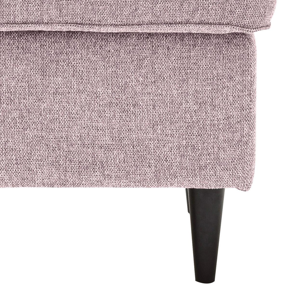 Hocker Oskar - Schwarz/Rosa, Basics, Holzwerkstoff/Textil (63/43/42cm) - MID.YOU