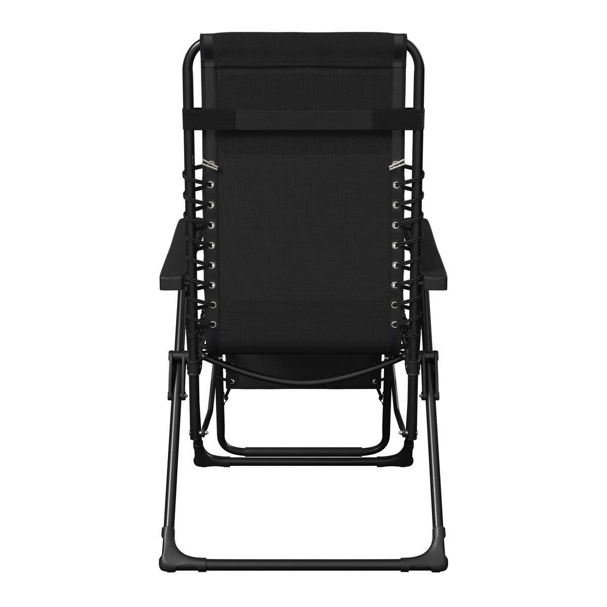 ZÁHRADNÉ KRESLO MARCEL - čierna, Basics, kov/textil (63,5/108/159cm) - Mömax