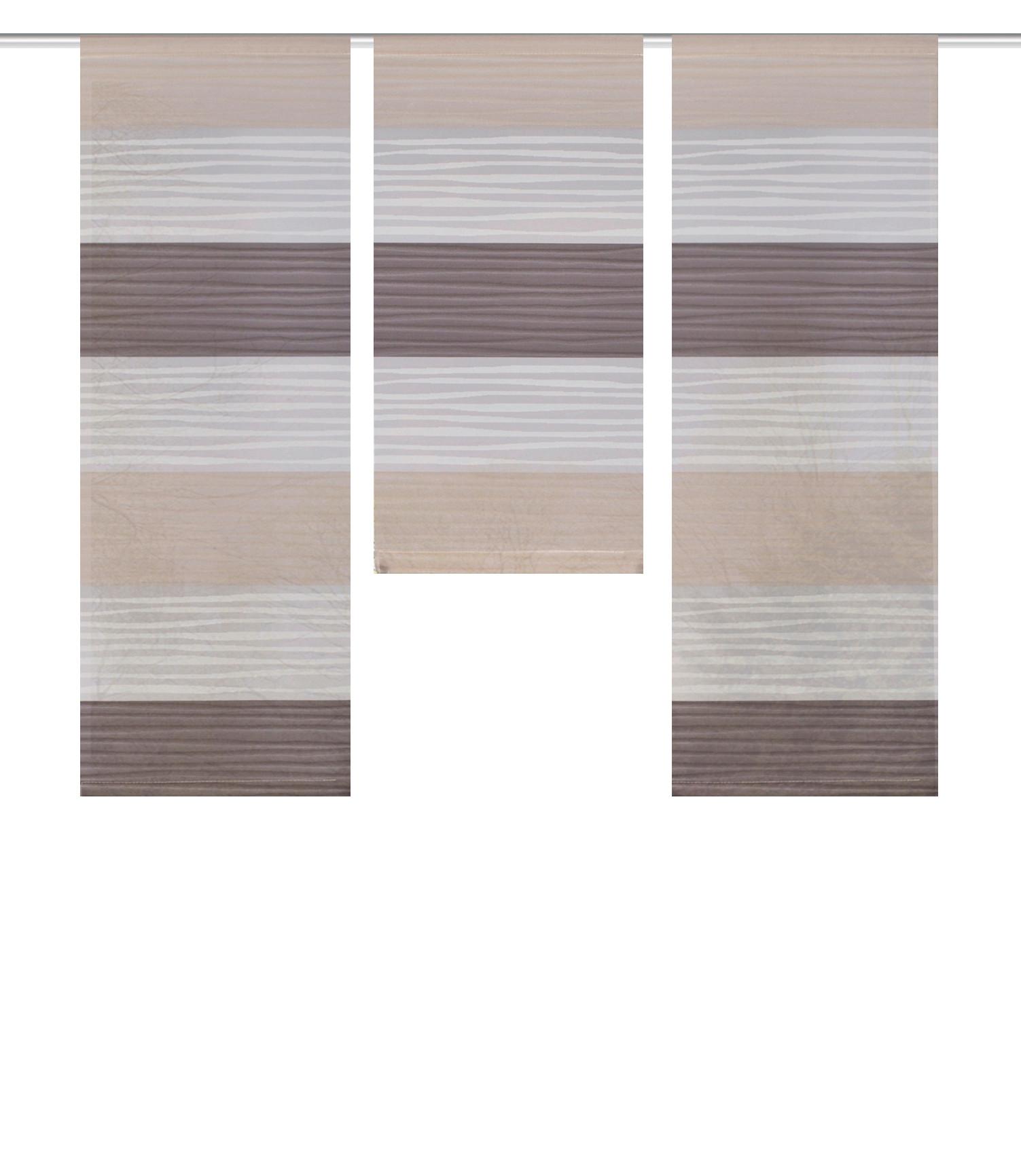 Flächenvorhang Gabi 3er Set - Bernsteinfarben, KONVENTIONELL, Textil (30/80cm) - Schmidt W. Gmbh