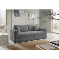 Schlafsofa Terazzo Dunkelgrau B: 254cm - Dunkelgrau/Schwarz, Design, Textil (254/93/167cm) - Livetastic