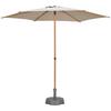 Sonnenschirm Sun BxHxT: 270x270x220 cm Taupe - Taupe, MODERN, Textil/Metall (270/270/220cm) - Beldano